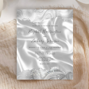Papier Budget blanc gris argenté âge blanc Mariage de soi
