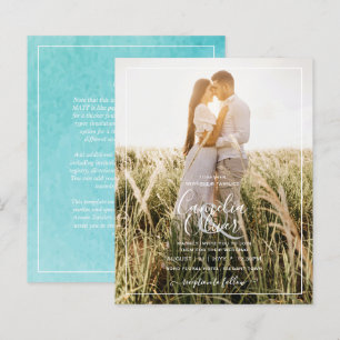 Papier Budget BLIZZARD BLUE Watercolor Plage Mariage