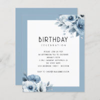 Budget Blue Florals Afternoon Tea 80e anniversaire