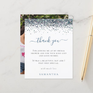 Papier Budget Blue Parties scintillant photo Fête des mar