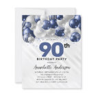 Budget Blue Silver Balloon Parties scintillant 90e