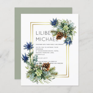 Papier BUDGET Blue Thistle Eucalyptus Mariage Wonderland
