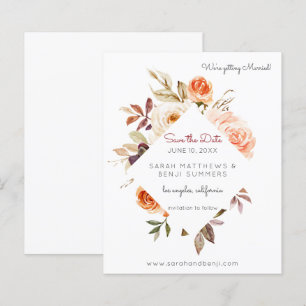 Papier Budget Blush & Peach Floral Rustic Enregistrer la 