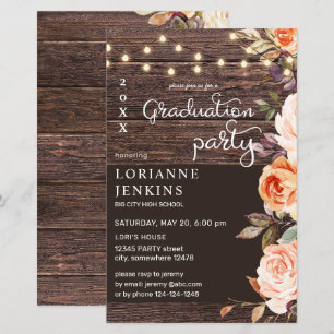 Papier Budget Blush & Peach Floral Rustic Grad MOUM