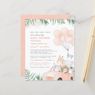 Papier Budget Blush Pink Gold Safari Drive Par Baby showe
