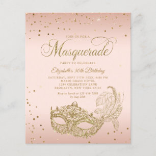 Papier BUDGET Blush Rose Gold Photo Mascarade Anniversair