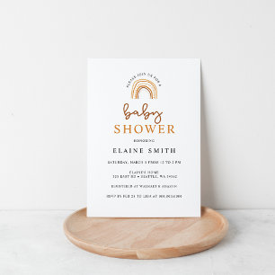 Papier Budget Boho Arc-en-ciel Baby shower neutre entre l