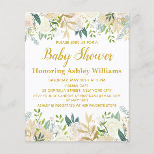 Papier Budget Boho Baby shower Invitation Genre Neutre