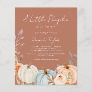 Papier Budget Boho Baby shower Petit Citrouille Invitatio