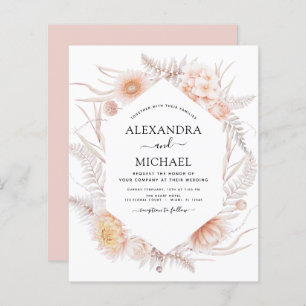 Papier Budget Boho Chic Dusty Pink Desert Mariage