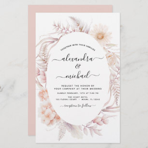 Papier Budget Boho Chic Dusty Pink Desert Mariage