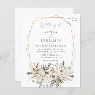 Papier Budget Boho Eucalyptus & Beige Floral Mariage 2