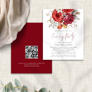 Papier Budget Boho Florals QR Code Mariage Soirée