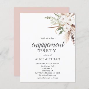 Papier Budget Boho Green Pampa Grass Engagement Party