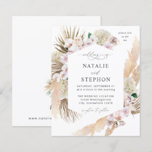 Papier Budget Boho Pampas Grass Beach Floral Mariage