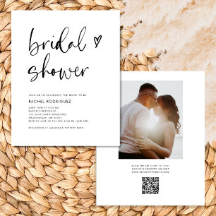 Papier Budget Boho Photo QR Code Fête des mariées