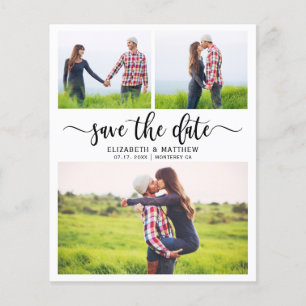 Papier Budget Boho Script Photo Collage Enregistrer La Da