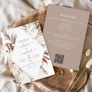 Papier Budget Boho Terracotta All in One QR Code Mariage