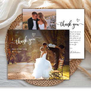 Papier Budget Boho Typographie 2 Photo Mariage Merci