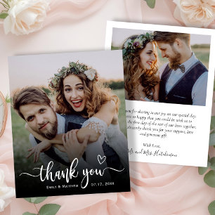 Papier Budget Boho Typographie 2 Photo Mariage Merci