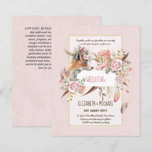Papier BUDGET Boho Woodland FOX Floral Mariage Moderne