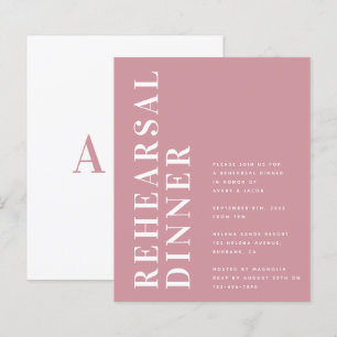 Papier Budget Bold Moderne Répétition Dîner Invitation