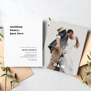 Papier BUDGET Bold Monogramme Décontracté Mariage photo