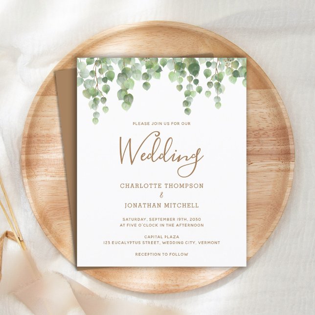 Papier Budget Botanique Faire-part de mariage de verdure (Créateur téléchargé)
