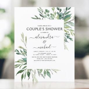 Papier Budget Botanique Verdure Foliage Couple's Shower