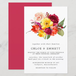 Papier Budget Bourgogne Orange Jaune Rose Mariage Inviter