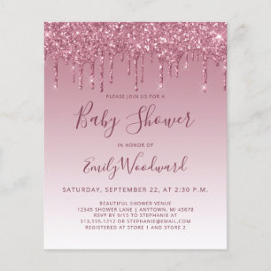 Papier Budget Bourgogne Parties scintillant Baby shower I