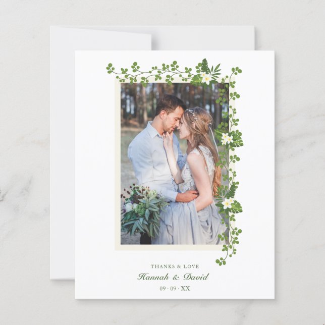 Papier Budget Branches tropicales & Fleurs blanches Maria (Devant)