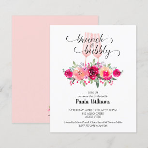 Papier Budget Brunch Bubby Floral Fêtes des mariées Invit
