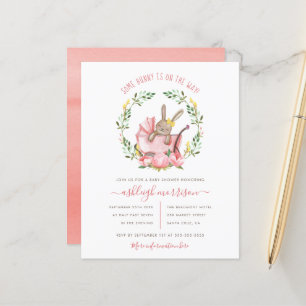 Papier Budget Bunny & Fleurs d'aquarelle Baby shower fill
