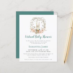 Papier Budget Bunny Vintage Boy Baby shower virtuel