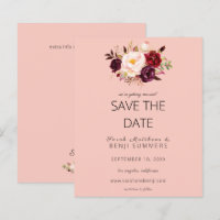 Budget Burgundy Marsa Floral Économisez Date-Pink