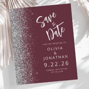 Papier Budget Burgundy Parties scintillant Argent Enregis