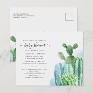 Papier Budget Cactus Plante Botanique Couples Baby shower