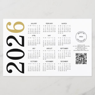 Papier Budget Calendar 2024 Logo QR Code Happy New year