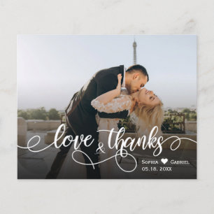 Papier Budget Calligraphie Script Mariage Photo Merci