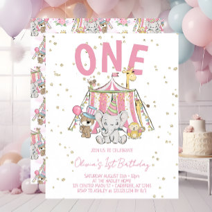 Papier Budget Carnaval Cirque Rose Enfant 1er Anniversair