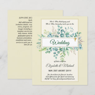Papier Budget CATHOLIQUE MARIAGE chrétien INVITATIONS ver