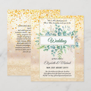 Papier Budget CATHOLIQUE MARIAGE chrétien INVITATIONS ver