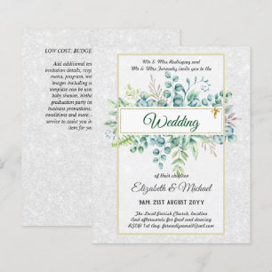 Papier Budget CATHOLIQUE MARIAGE chrétien INVITATIONS ver