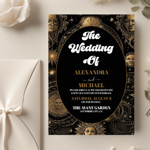 Papier Budget Céleste Mariage Or Noir