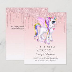 Papier BUDGET C'est une fille Glittery Baby shower Unicor