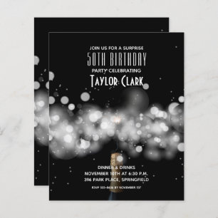 Papier Budget Champagne Sparkle 50e anniversaire Invitati