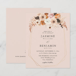 Papier Budget ChampagneBeigeOrangeRustique Mariage Floral
