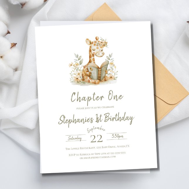 Papier Budget Chapitre Un Sage Vert 1ère fête d'anniversa (Créateur téléchargé)