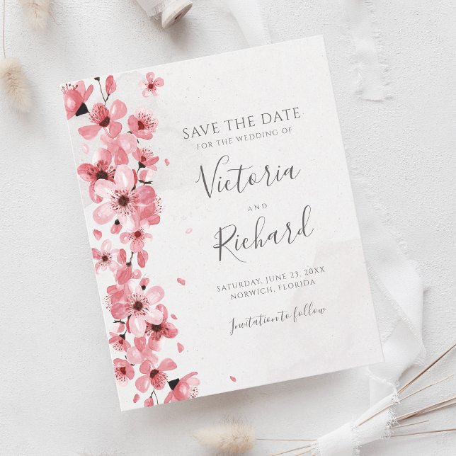 Papier Budget Cherry Blossom Floral Wedding Enregistrer L (Créateur téléchargé)
